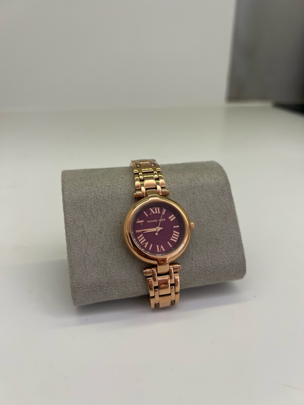 Michael Kors Rose Gold Bracelet Watch with Plum Dial